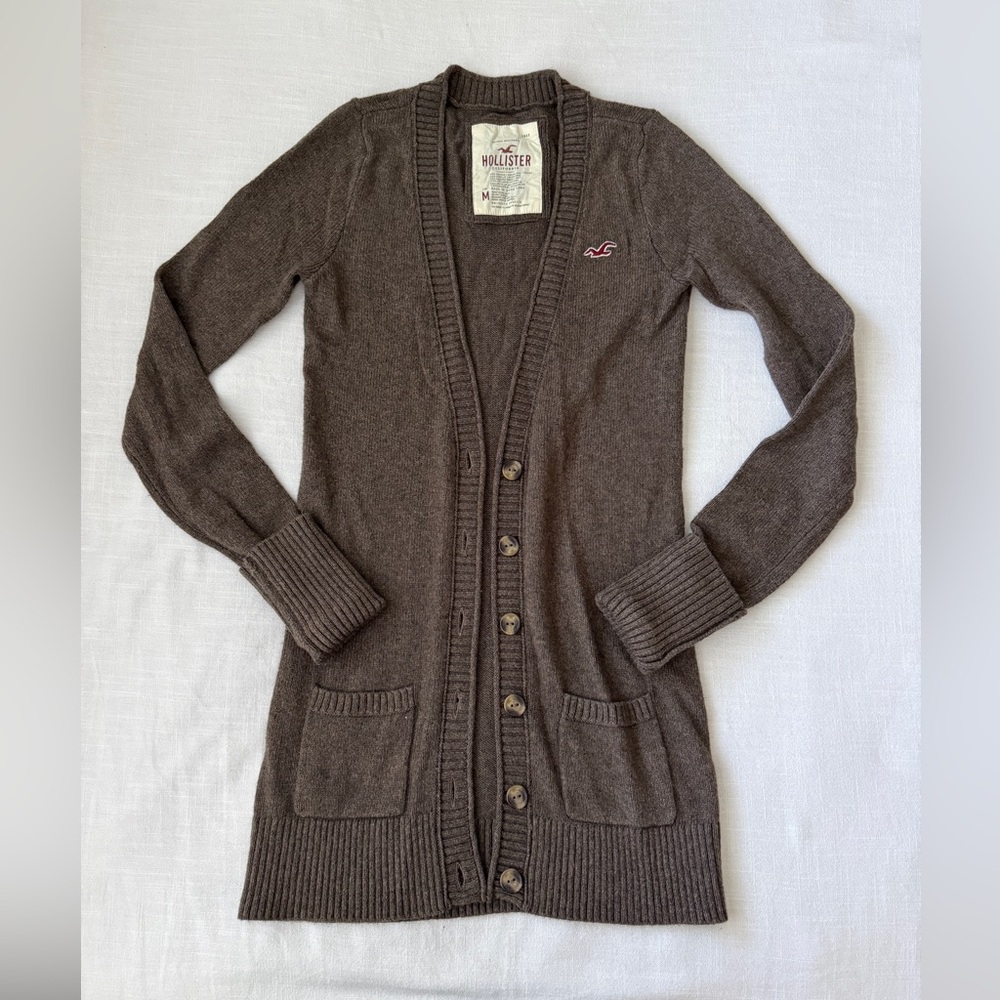 Hollister Women's Chocolate brown Cardigan